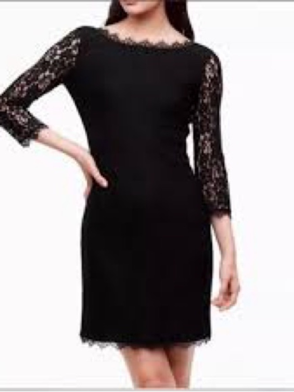 Babaton Black Lace Sleeve Sheath Dress 1164